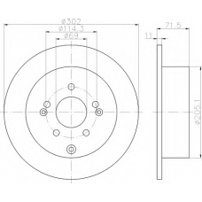 8DD 355 114-471 HELLA Тормозной диск