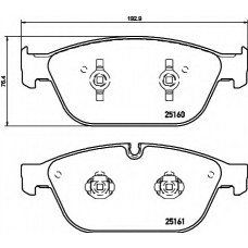 8DB 355 016-021 HELLA Комплект тормозных колодок, дисковый тормоз