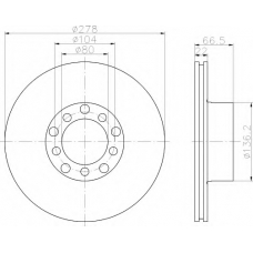 8DD 355 100-081 HELLA Тормозной диск