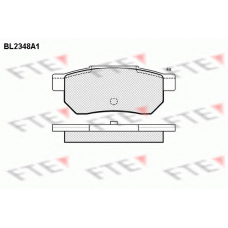 BL2348A1 FTE Комплект тормозных колодок, дисковый тормоз