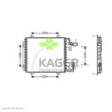 94-5921 KAGER Конденсатор, кондиционер