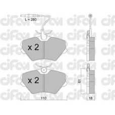 822-106-0 CIFAM Комплект тормозных колодок, дисковый тормоз