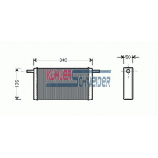 3590101 KUHLER SCHNEIDER Теплообменник, отопление салона