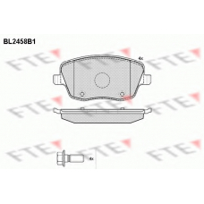 BL2458B1 FTE Комплект тормозных колодок, дисковый тормоз