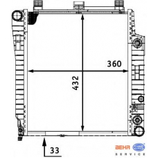 8MK 376 721-101 HELLA Радиатор, охлаждение двигателя