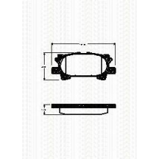 8110 13075 TRISCAN Комплект тормозных колодок, дисковый тормоз