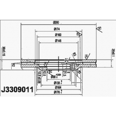 J3309011 NIPPARTS Тормозной диск