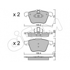 822-835-0 CIFAM Комплект тормозных колодок, дисковый тормоз