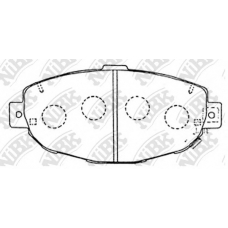 PN1231 NiBK Комплект тормозных колодок, дисковый тормоз