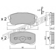 390.0 TRUSTING Комплект тормозных колодок, дисковый тормоз