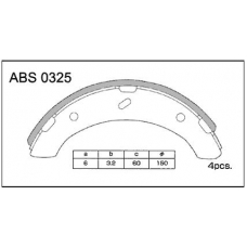 ABS0325 Allied Nippon Колодки барабанные