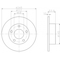 8DD 355 105-911 HELLA PAGID Тормозной диск