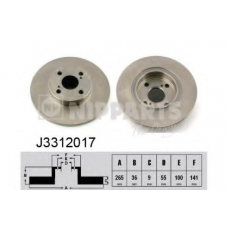 J3312017 NIPPARTS Тормозной диск