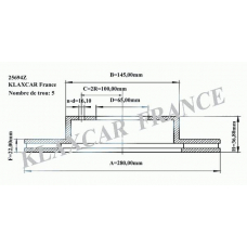 25694z KLAXCAR FRANCE Тормозной диск