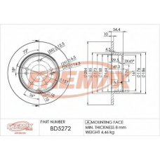 BD-5272 FREMAX Тормозной диск