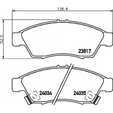 MDB82326 MINTEX Комплект тормозных колодок, дисковый тормоз