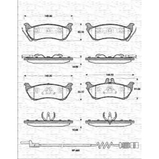 363702161312 MAGNETI MARELLI Комплект тормозных колодок, дисковый тормоз