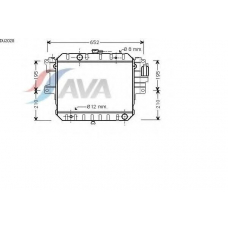 DU2028 AVA Радиатор, охлаждение двигателя