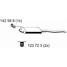 142250 ERNST Глушитель выхлопных газов конечный