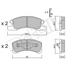 22-0605-0 METELLI Комплект тормозных колодок, дисковый тормоз