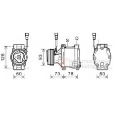 5100K080 VAN WEZEL Компрессор, кондиционер