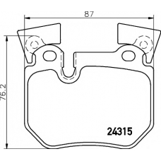 8DB 355 012-551 HELLA PAGID Комплект тормозных колодок, дисковый тормоз