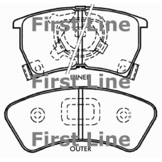 FBP1298 FIRST LINE Комплект тормозных колодок, дисковый тормоз