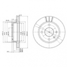 BG2367 DELPHI Тормозной диск