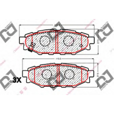 BP1841 DJ PARTS Комплект тормозных колодок, дисковый тормоз