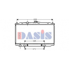 070083N AKS DASIS Радиатор, охлаждение двигателя