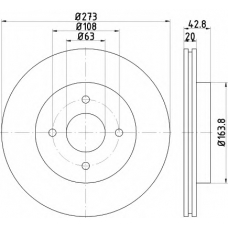 8DD 355 115-051 HELLA PAGID Тормозной диск