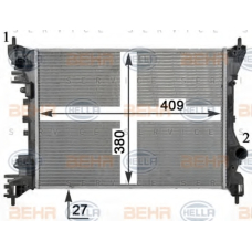 8MK 376 900-011 HELLA Радиатор, охлаждение двигателя