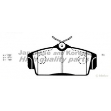 N009-32 ASHUKI Комплект тормозных колодок, дисковый тормоз