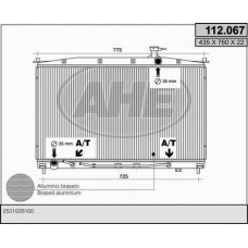 112.067 AHE Радиатор, охлаждение двигателя