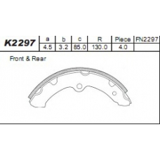 K2297 ASIMCO Комплект тормозных колодок