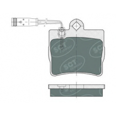 SP 389 PR SCT Комплект тормозных колодок, дисковый тормоз