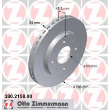 380.2158.00 ZIMMERMANN Тормозной диск