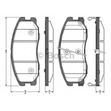 0 986 TB3 017 BOSCH Комплект тормозных колодок, дисковый тормоз