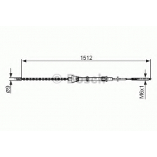 1 987 477 679 BOSCH Трос, стояночная тормозная система