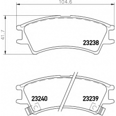 8DB 355 017-051 HELLA Комплект тормозных колодок, дисковый тормоз