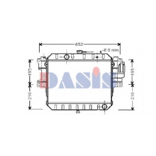 360390N AKS DASIS Радиатор, охлаждение двигателя