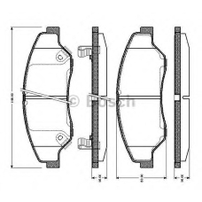 0 986 TB2 366 BOSCH Комплект тормозных колодок, дисковый тормоз