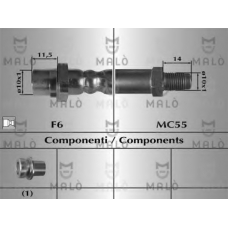 80658 Malo Тормозной шланг