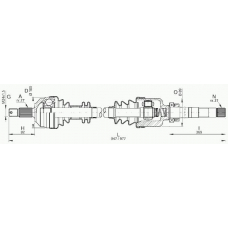 DRS6051.00 OPEN PARTS Приводной вал