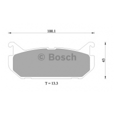 0 986 505 915 BOSCH Комплект тормозных колодок, дисковый тормоз