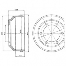 BF317 DELPHI Тормозной барабан
