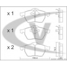 V10-8130 VEMO/VAICO Комплект тормозных колодок, дисковый тормоз