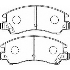 F1N008 AISIN Комплект тормозных колодок, дисковый тормоз