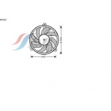 PE7527 AVA Вентилятор, охлаждение двигателя