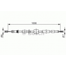 1 987 477 431 BOSCH Трос, стояночная тормозная система